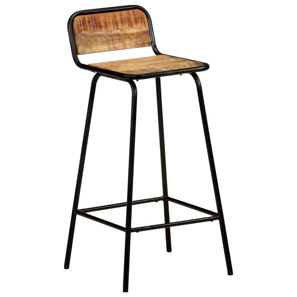 vidaXL Bar Stools 2 pcs Solid Mango Wood