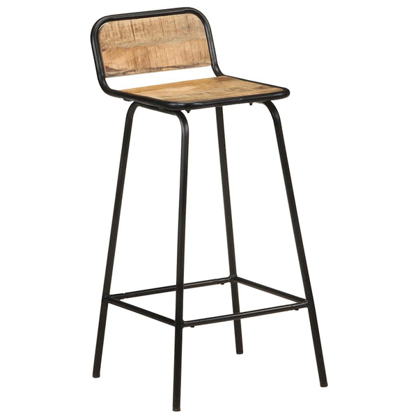 vidaXL Bar Stools 2 pcs Solid Mango Wood