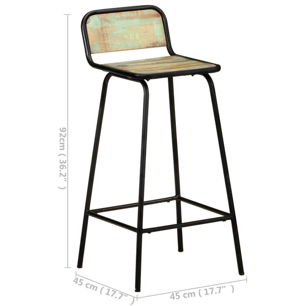 vidaXL Bar Stools 4 pcs. Solid Reclaimed Wood