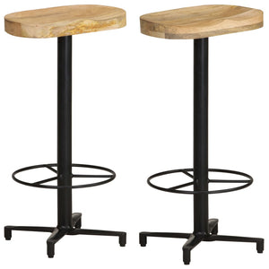 vidaXL Bar Stools 2 pcs. 76 cm Solid Mango Wood