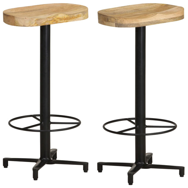 vidaXL Bar Stools 2 pcs. 76 cm Solid Mango Wood