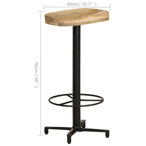 vidaXL Bar Stools 2 pcs. 76 cm Solid Mango Wood