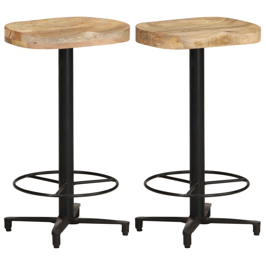 vidaXL Bar Stools 2 pcs. 66 cm Solid Mango Wood
