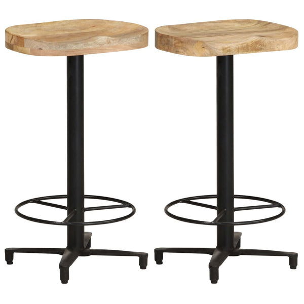 vidaXL Bar Stools 2 pcs. 66 cm Solid Mango Wood
