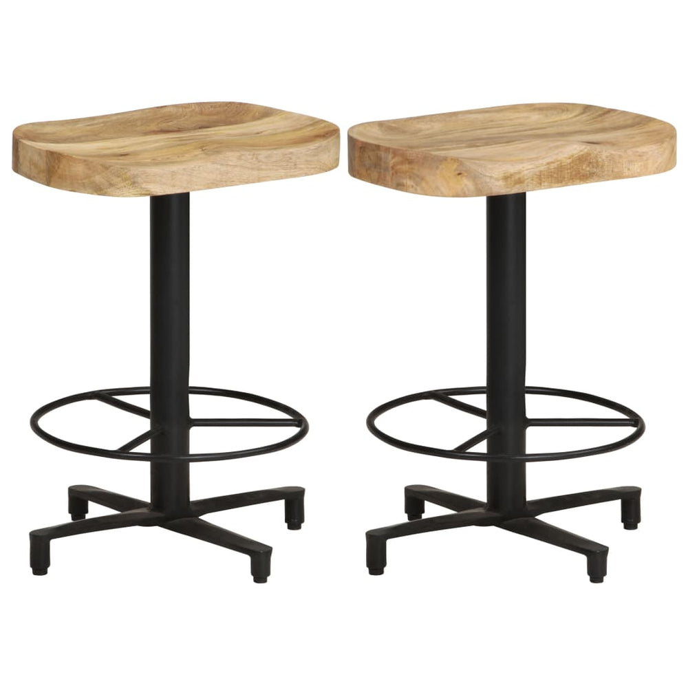 vidaXL Bar Stools 2 pcs. 52 cm Solid Mango Wood