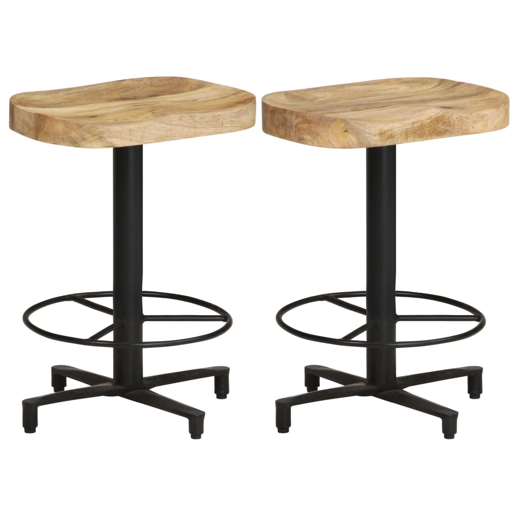 vidaXL Bar Stools 2 pcs. 52 cm Solid Mango Wood