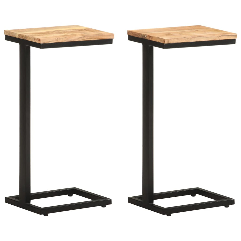 vidaXL Side Tables 2 pcs. 31.5x24.5x64.5 cm Solid Acacia Wood