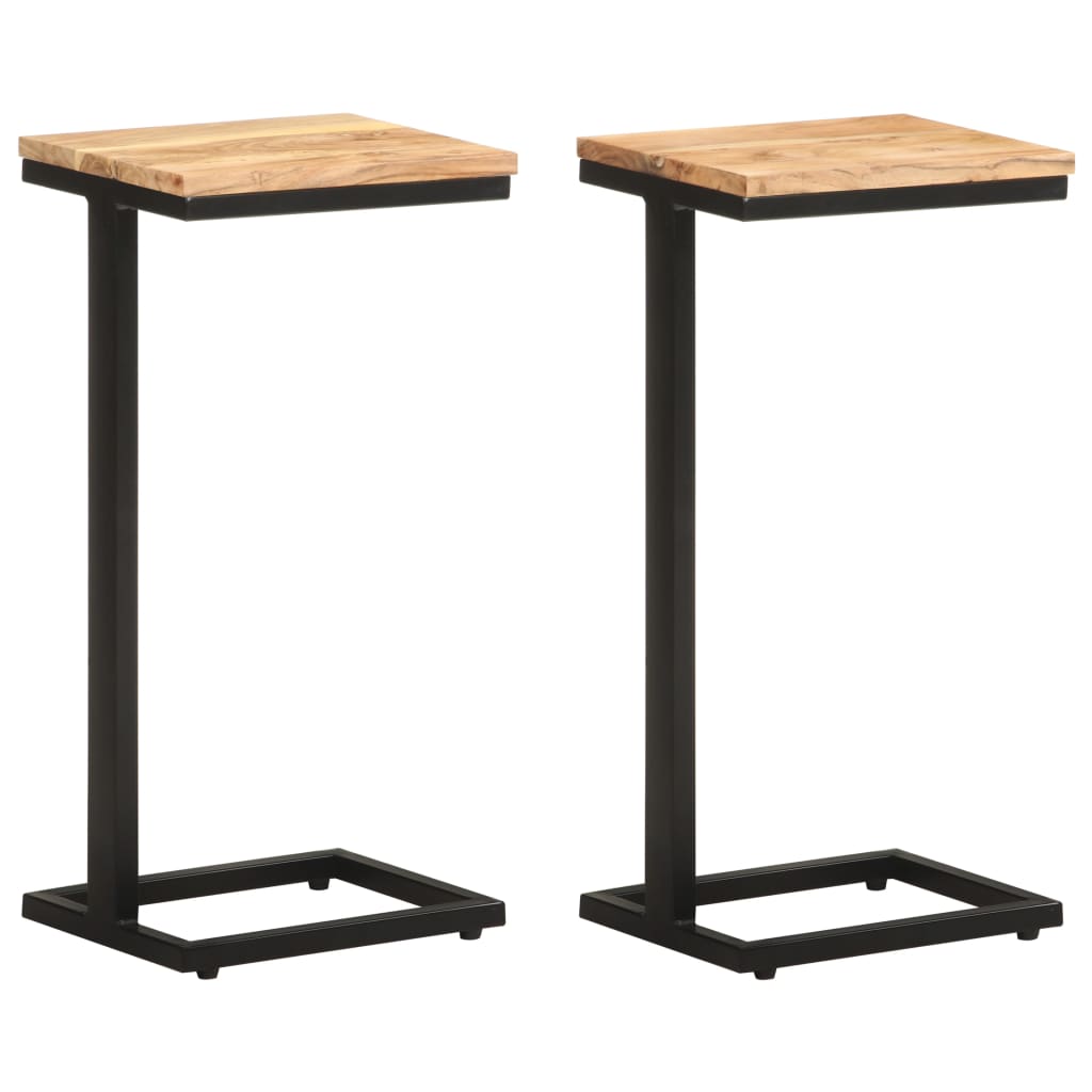 vidaXL Side Tables 2 pcs. 31.5x24.5x64.5 cm Solid Acacia Wood