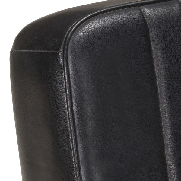 vidaXL Cantilever Chair Black Genuine Leather