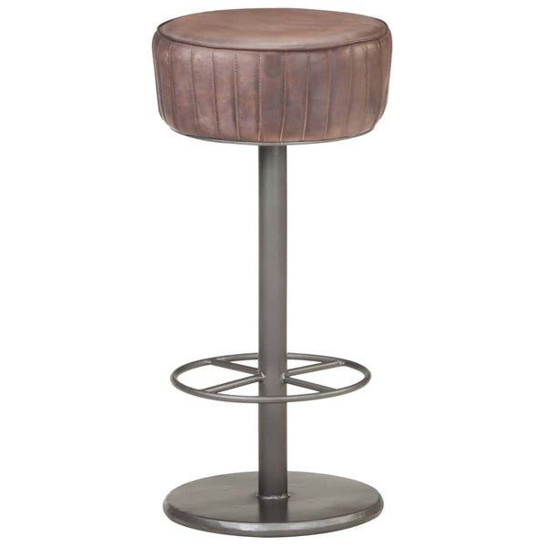 vidaXL Bar Stools Brown Genuine Leather