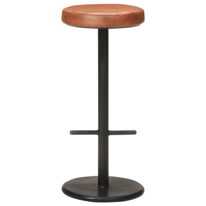 vidaXL Bar Stools 2 pcs. Brown Genuine Leather