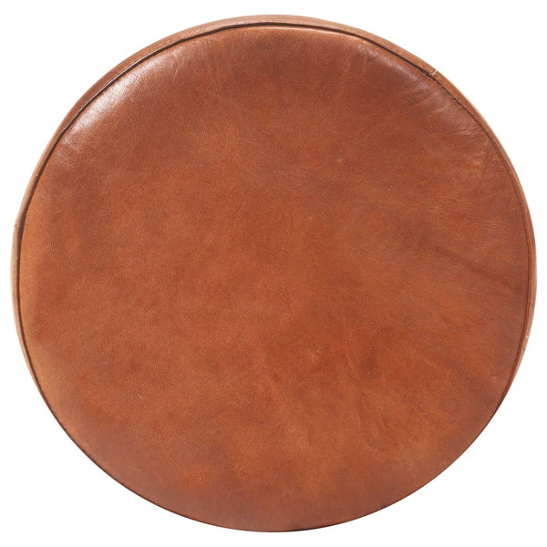 vidaXL Bar Stools 2 pcs. Brown Genuine Leather