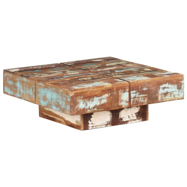 vidaXL Coffee Table 80x80x28 cm Solid Reclaimed Wood