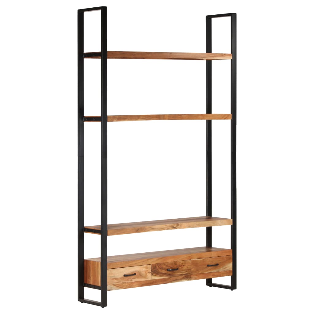 vidaXL Bookcase 118x30x200 cm Solid Acacia Wood