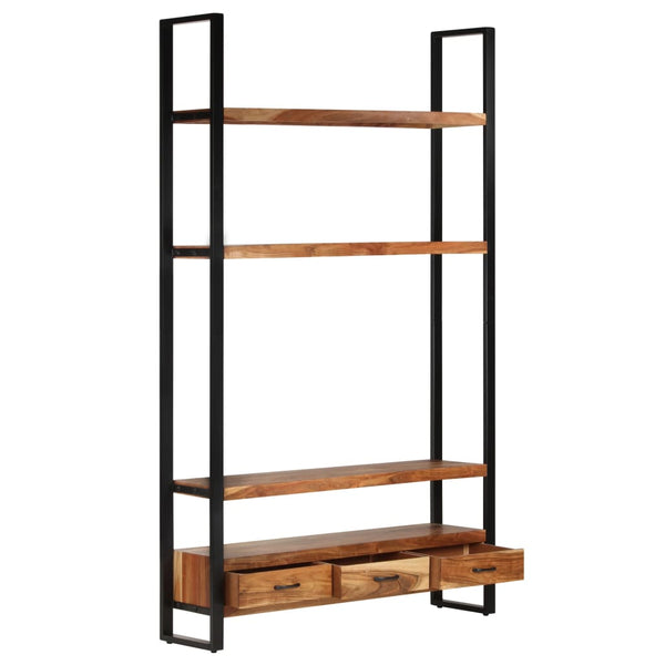 vidaXL Bookcase 118x30x200 cm Solid Acacia Wood