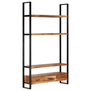vidaXL Bookcase 118x30x200 cm Solid Acacia Wood