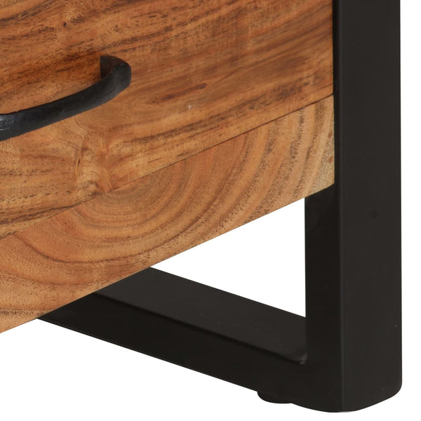 vidaXL Bookcase 118x30x200 cm Solid Acacia Wood