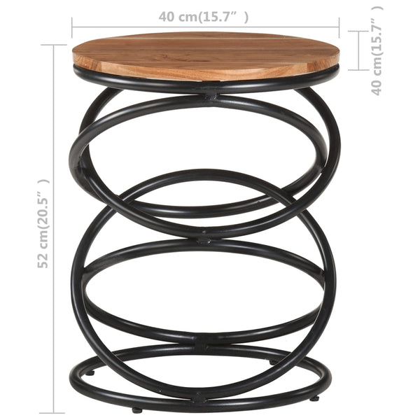 vidaXL Side Table 40x40x52 cm Solid Acacia Wood