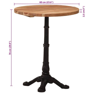Bistrotisch Ø60cm Akazie Massivholz
