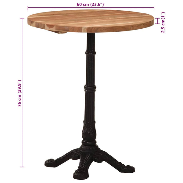 Bistrotisch Ø60cm Akazie Massivholz