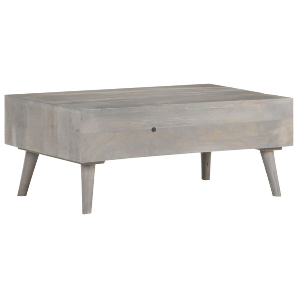 vidaXL Coffee Table Grey 100x60x40 cm Rough Solid Mango Wood