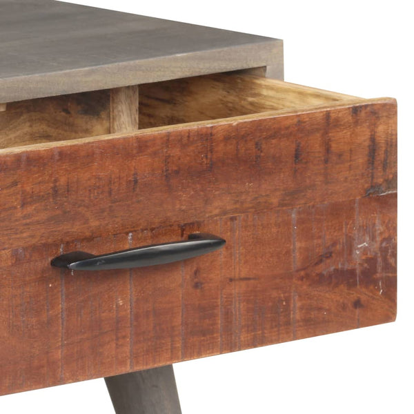 vidaXL Coffee Table Grey 100x60x40 cm Rough Solid Mango Wood