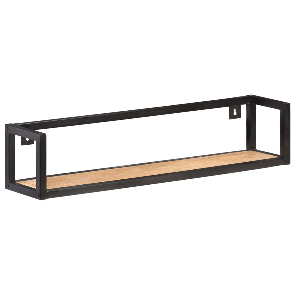 vidaXL Wall Shelves 2 pcs. 80 cm Rough Mango Wood