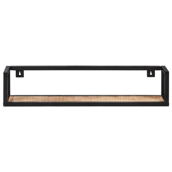 vidaXL Wall Shelves 2 pcs. 80 cm Rough Mango Wood
