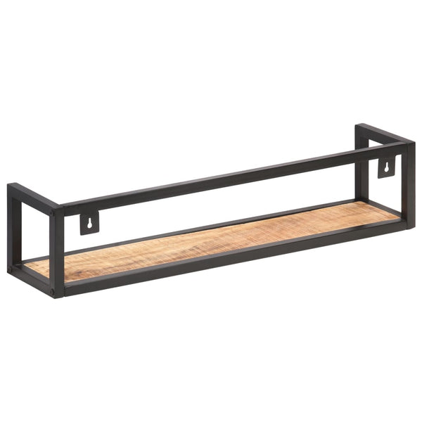 vidaXL Wall Shelves 2 pcs. 80 cm Rough Mango Wood