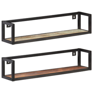 vidaXL Wall Shelves 2 pcs. 80 cm Solid Reclaimed Wood