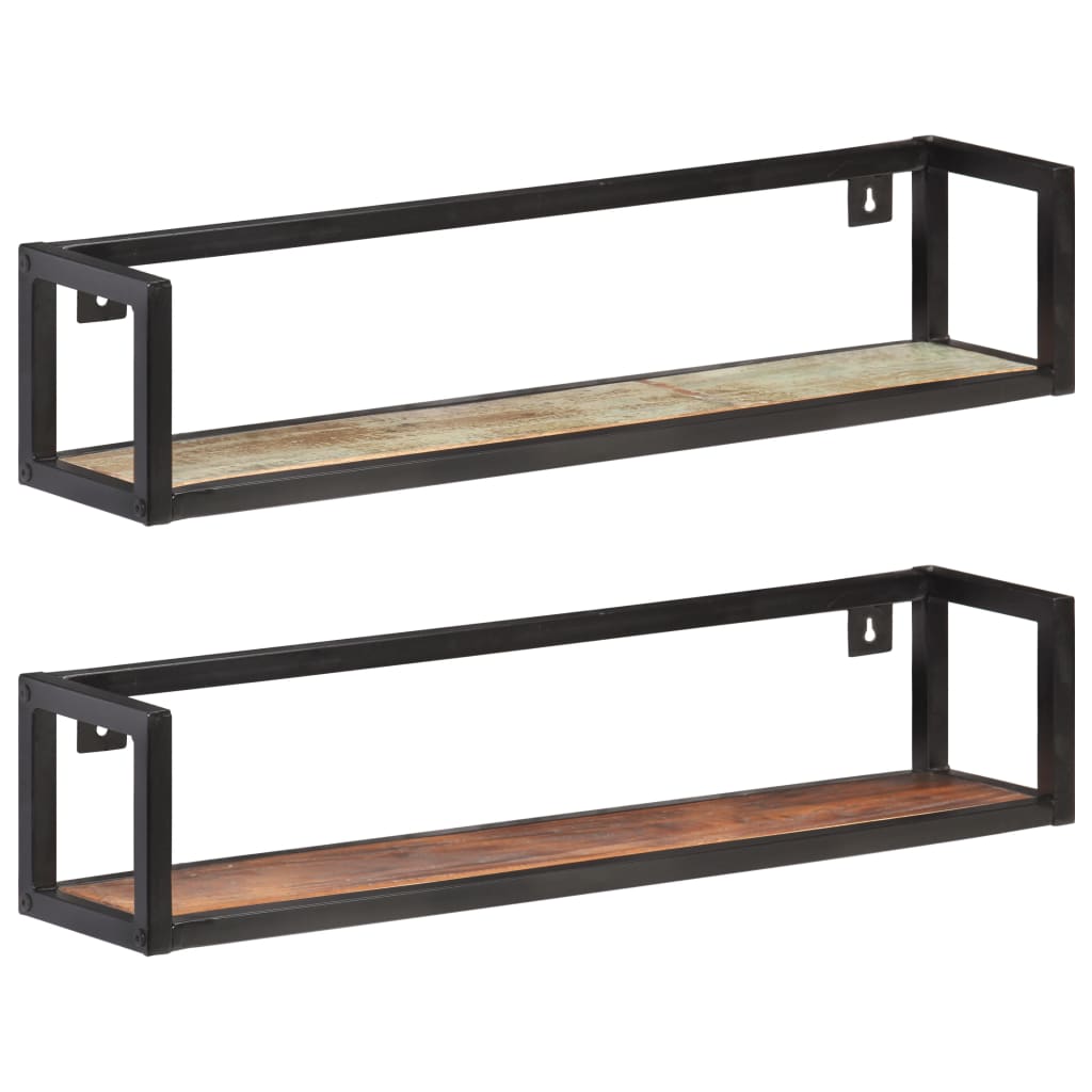 vidaXL Wall Shelves 2 pcs. 80 cm Solid Reclaimed Wood