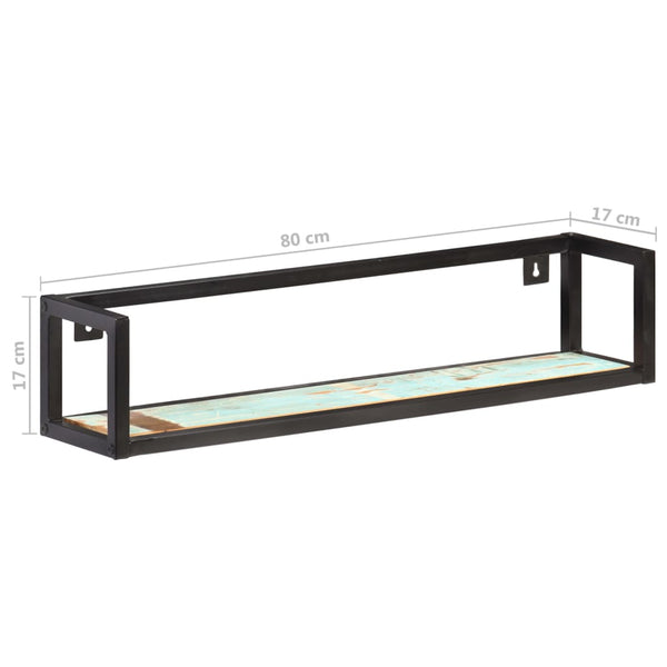 vidaXL Wall Shelves 2 pcs. 80 cm Solid Reclaimed Wood