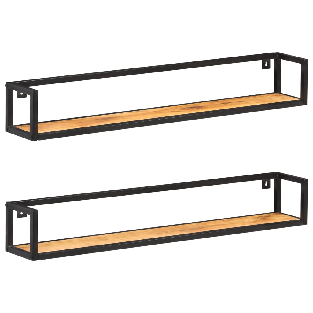vidaXL Wall Shelves 2 pcs. 120 cm Solid Acacia Wood