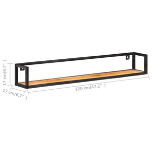 vidaXL Wall Shelves 2 pcs. 120 cm Solid Acacia Wood