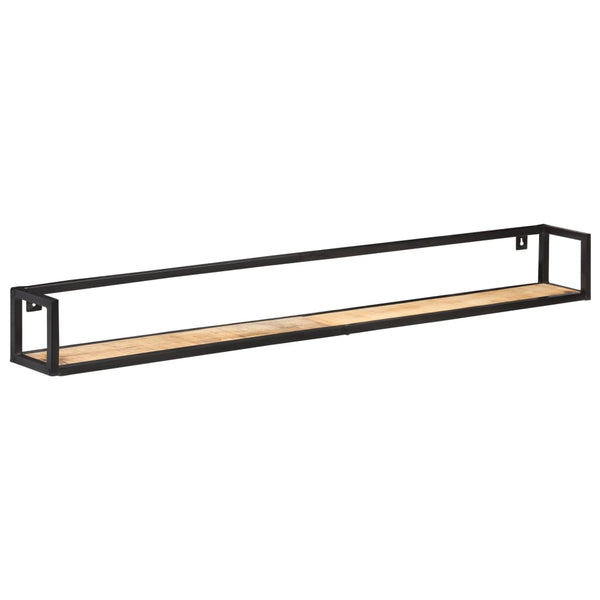 vidaXL Wall Shelves 2 pcs. 160 cm Rough Mango Wood