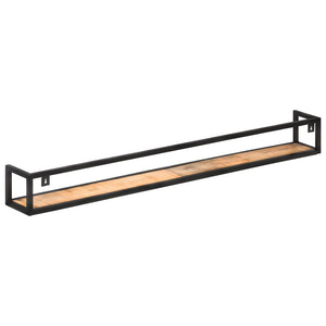 vidaXL Wall Shelves 2 pcs. 160 cm Rough Mango Wood