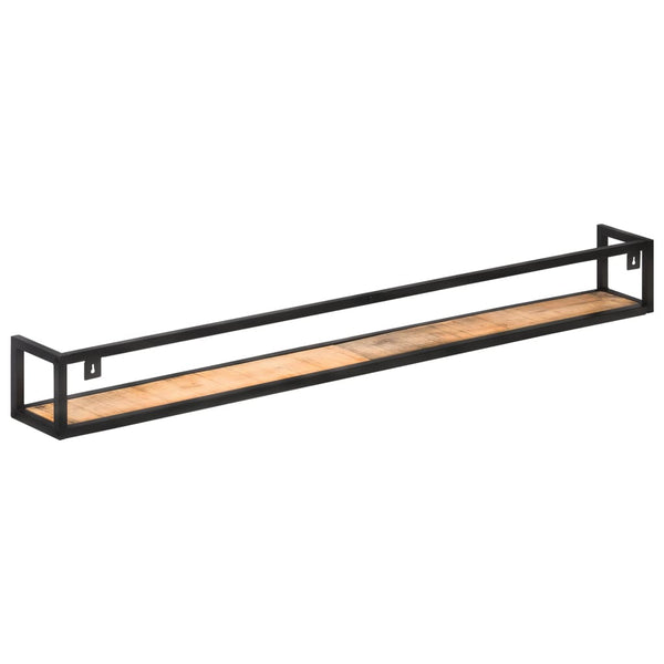 vidaXL Wall Shelves 2 pcs. 160 cm Rough Mango Wood