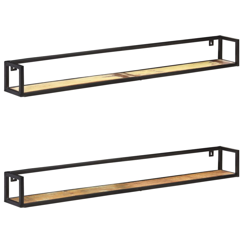 vidaXL Wall Shelves 2 pcs. 160 cm Solid Reclaimed Wood