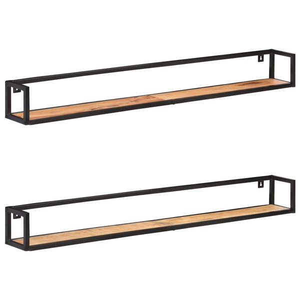 vidaXL Wall Shelves 2 pcs. 160 cm Solid Acacia Wood