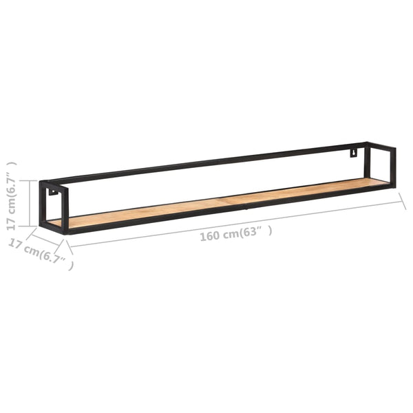 vidaXL Wall Shelves 2 pcs. 160 cm Solid Acacia Wood