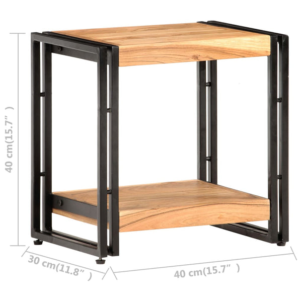 vidaXL Side Table 40x30x40 cm Solid Acacia Wood