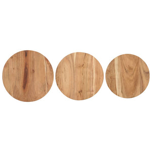 vidaXL Side Tables 3 pcs. Solid Acacia Wood