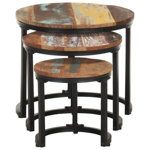 vidaXL Side Tables 3 pcs. Recycled Solid Wood