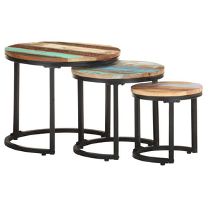 vidaXL Side Tables 3 pcs. Recycled Solid Wood