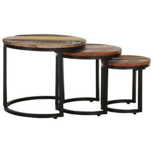 vidaXL Side Tables 3 pcs. Recycled Solid Wood