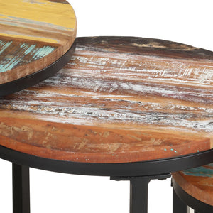 vidaXL Side Tables 3 pcs. Recycled Solid Wood
