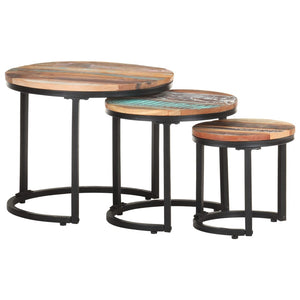 vidaXL Side Tables 3 pcs. Recycled Solid Wood