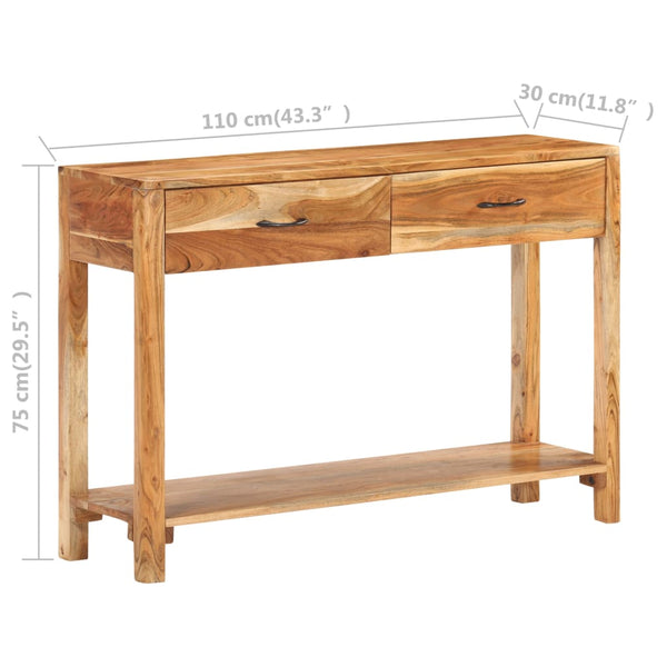 Akazie Massivholz Sideboard 110 cm