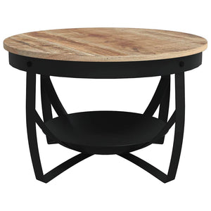 vidaXL Coffee Table Ø68x43 cm Rough Mango Wood