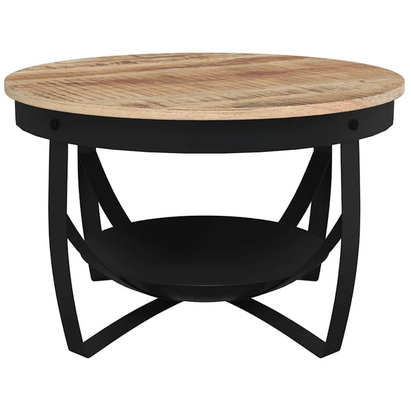 vidaXL Coffee Table Ø68x43 cm Rough Mango Wood